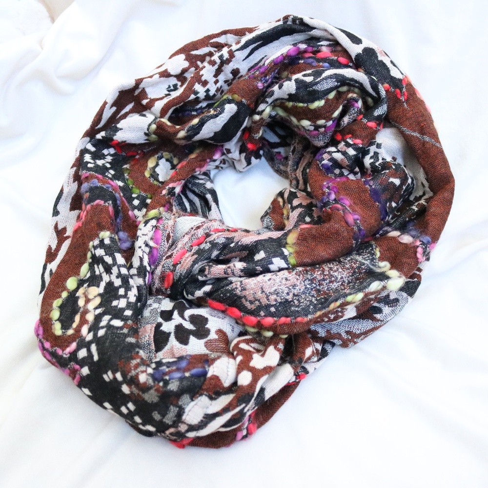 Multicolor Abstract Infinity Scarf